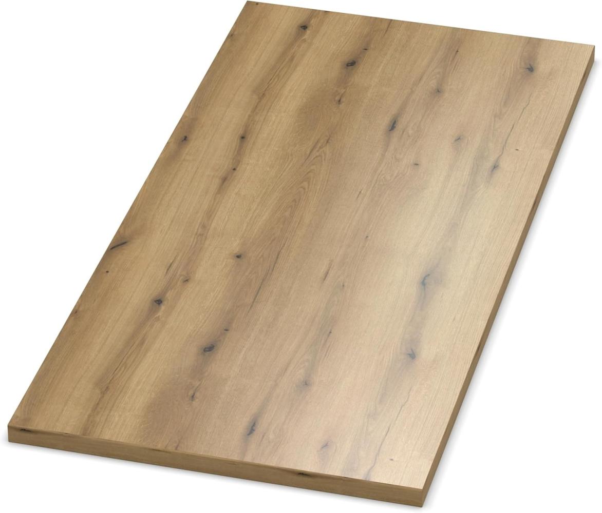 AUPROTEC Tischplatte 19mm Eiche Evoke Coast 1200 mm x 800 mm Holzplatte Dekor Spanplatte mit Umleimer ABS Kante Auswahl: 120x80 cm Bild 1