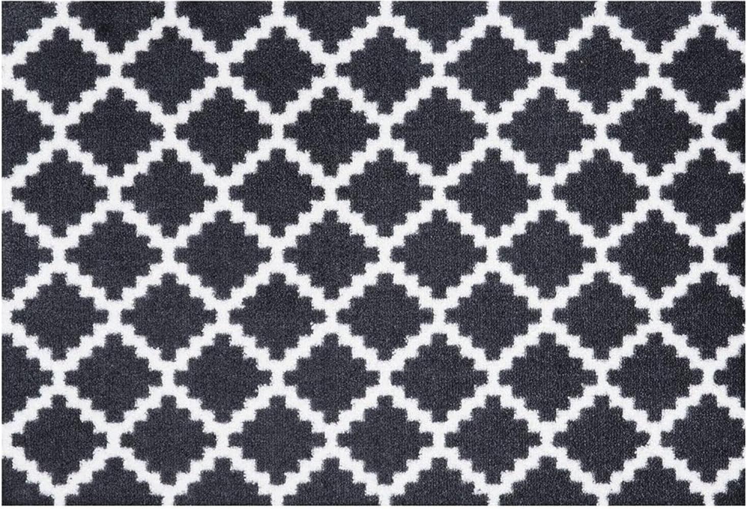 Kurzflor Fußmatte Elegance Schwarz Weiß - 50x70x0,7cm Bild 1