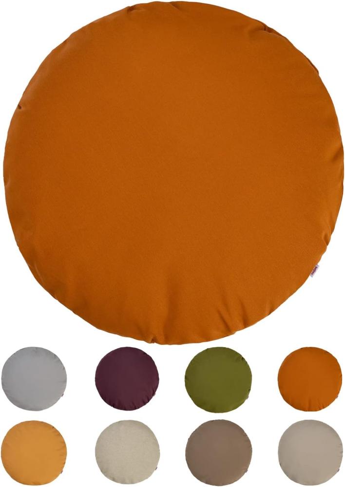 Kissenhülle rund ca. 100 cm Ø sanddorn-orange beties "Wunschton" Bild 1