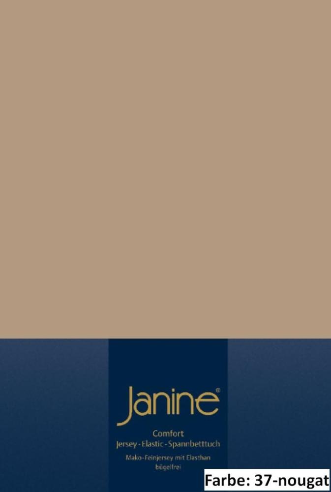 Janine Spannbettlaken ELASTIC 5002, Gr. 100x200 cm, Fb. 37 nougat, Elastic-Jersey Bild 1