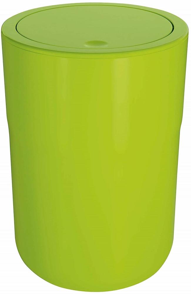 Spirella Design Kosmetikeimer "Cocco" mit Extra Ring für Müllbeutel Treteimer Schwingdeckeleimer Abfallbehälter mit Schwingdeckel 5 Liter (ØxH): 19 x 26 cm Grün Bild 1