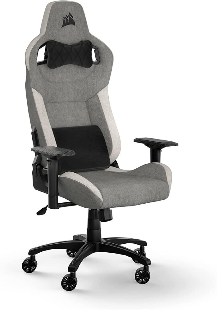 Corsair T3 RUSH - gaming chair - fabric - grey white Gaming Stuhl - Stoff - Bis zu 120 kg Bild 1