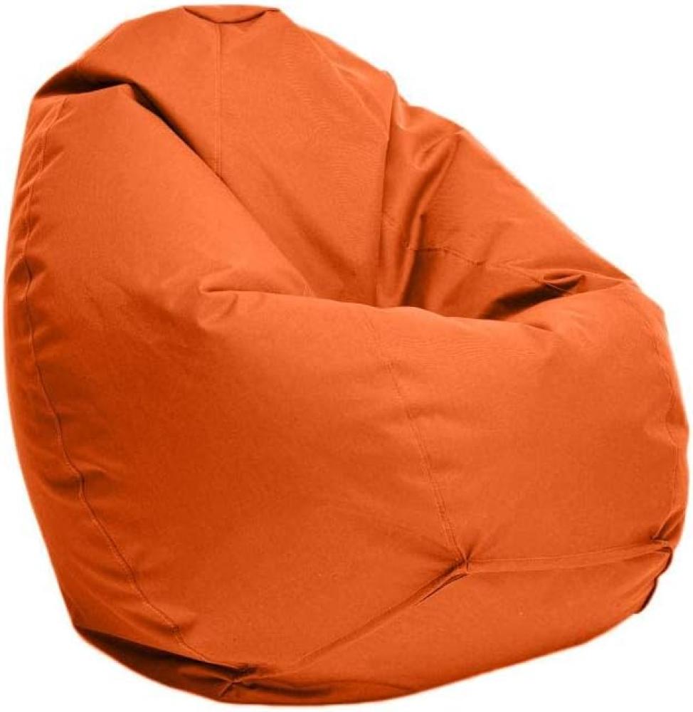 Bruni Kinder-Sitzsack Classico S in Orange – Sitzsack mit Innensack für Kinder, Abnehmbarer Bezug, lebensmittelechte EPS-Perlen als Bean-Bag-Füllung, aus Deutschland Bild 1