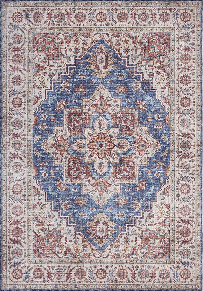 Vintage Teppich Anthea Jeansblau - 120x160x0,5cm Bild 1