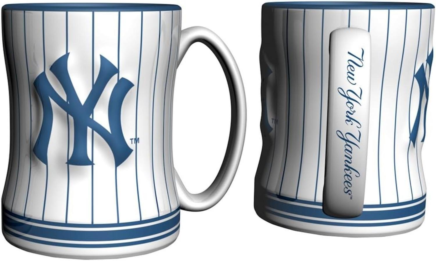 Boelter Brands New York Yankees Coffee Mug - 14oz Sculpted, Pinstripes by Boelter Brands Bild 1