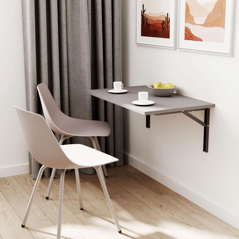 60x60 | Wandklapptisch Klapptisch Wandtisch Küchentisch Schreibtisch Kindertisch | Light Graphite Bild 1
