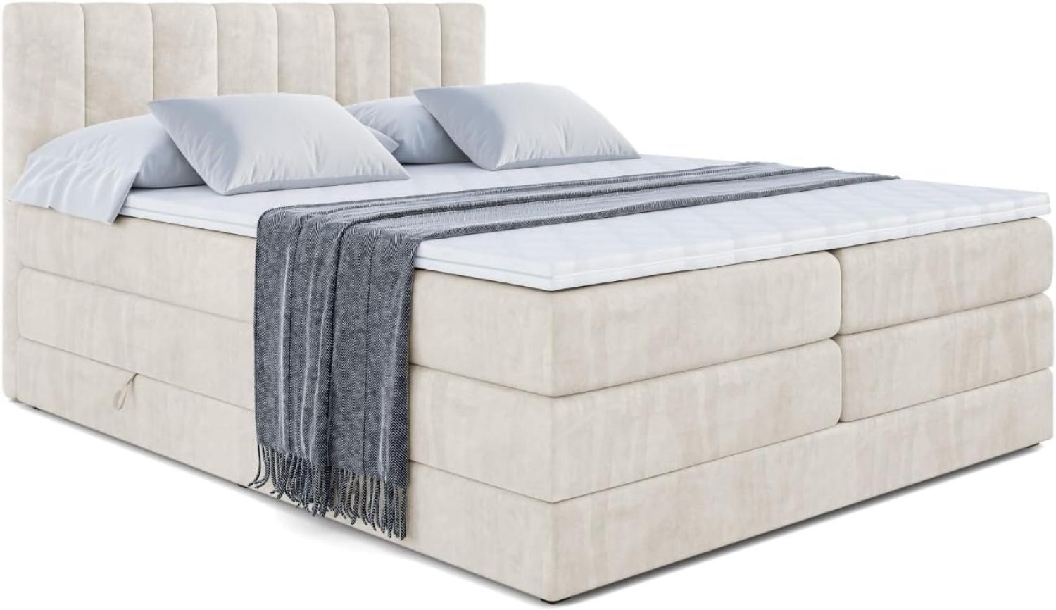 ALTDECOR Boxspringbett OTTA KING (Multipocket-Matratze H4 und H3 Matratze Bonellfederung Topper Kopfteil) Bild 1