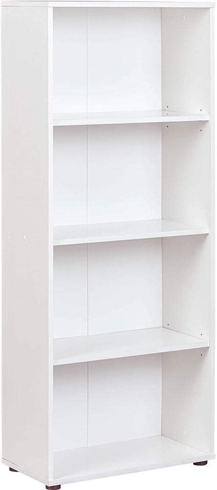 Regal Bücherregal Stauraumregal Arco 3 weiß, B x H x T 60 x 145 x 30 cm Bild 1