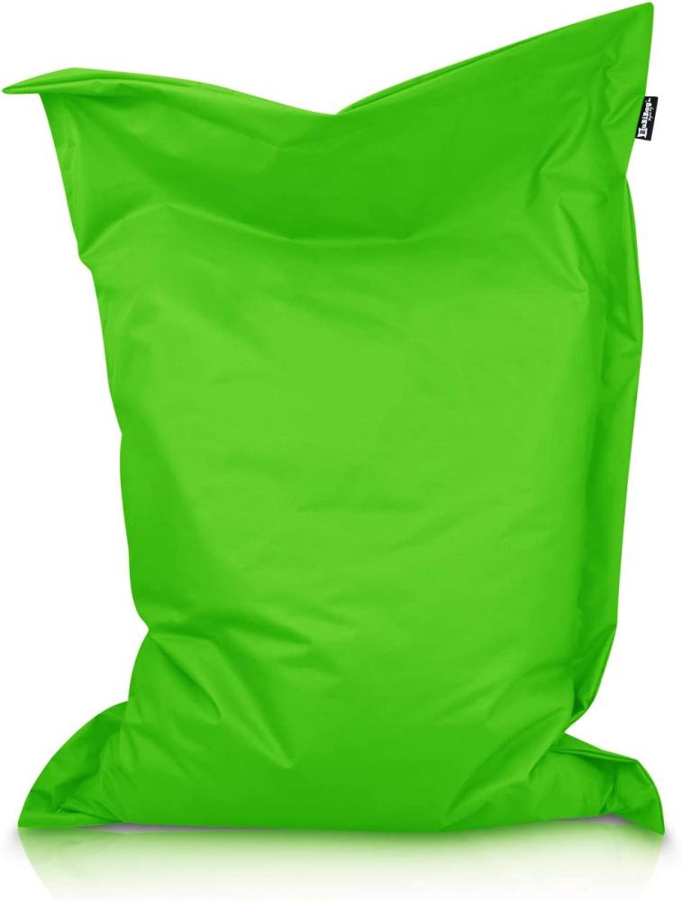 BuBiBag XXL Sitzsack, Outdoor Sitzsäcke für Kinder und Erwachsene, Bodenkissen Beanbag Fatboy wetterfest (Apfelgrün 190x145cm) Bild 1