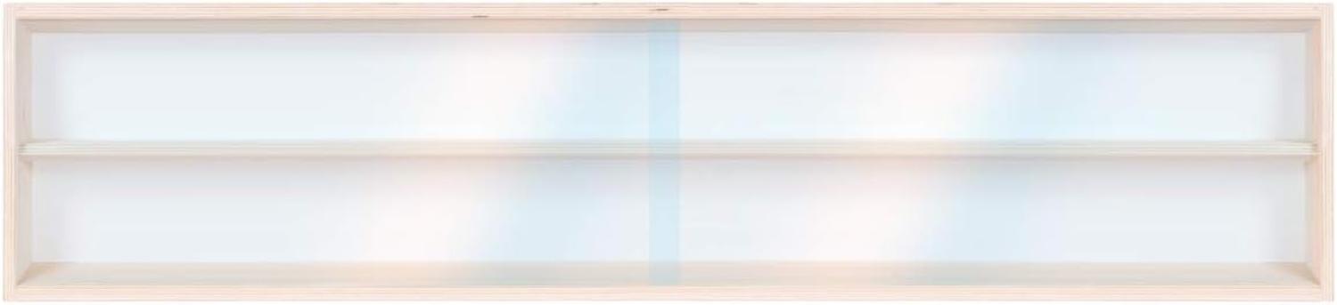 V150.2 Sammlervitrine Holz / 150 cm x 21 cm x 8,5 cm 2 Fächer Bild 1