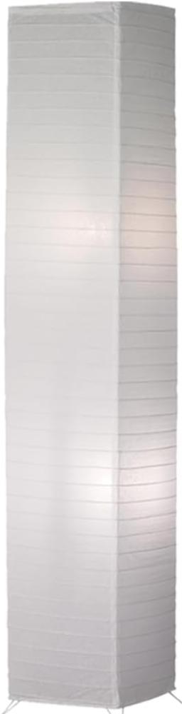 LED Stehleuchte Lichtsäule aus Papier eckig Zylinder H. 130cm, 25x25cm in Weiß Bild 1