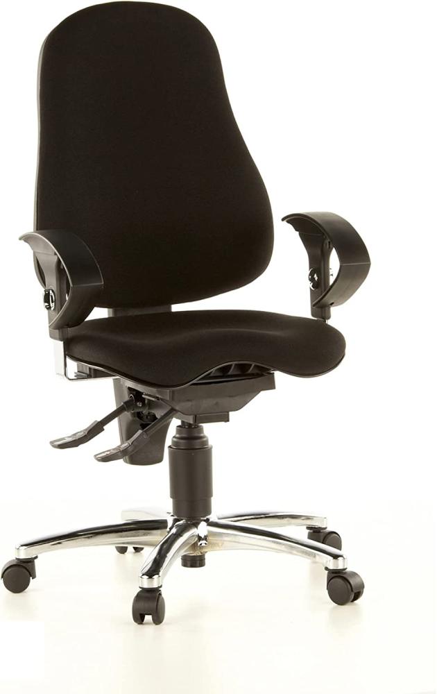 Topstar SI59UG20, Sitness 10 ergonomischer Bürostuhl, Schreibtischstuhl, inkl. höhenverstellbaren Armlehnen, Bezugsstoff schwarz Bild 1