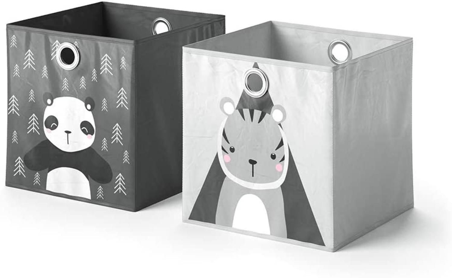 Vicco 'Panda & Zebra' 2er-Set Faltbox 30 x 30 cm Bild 1