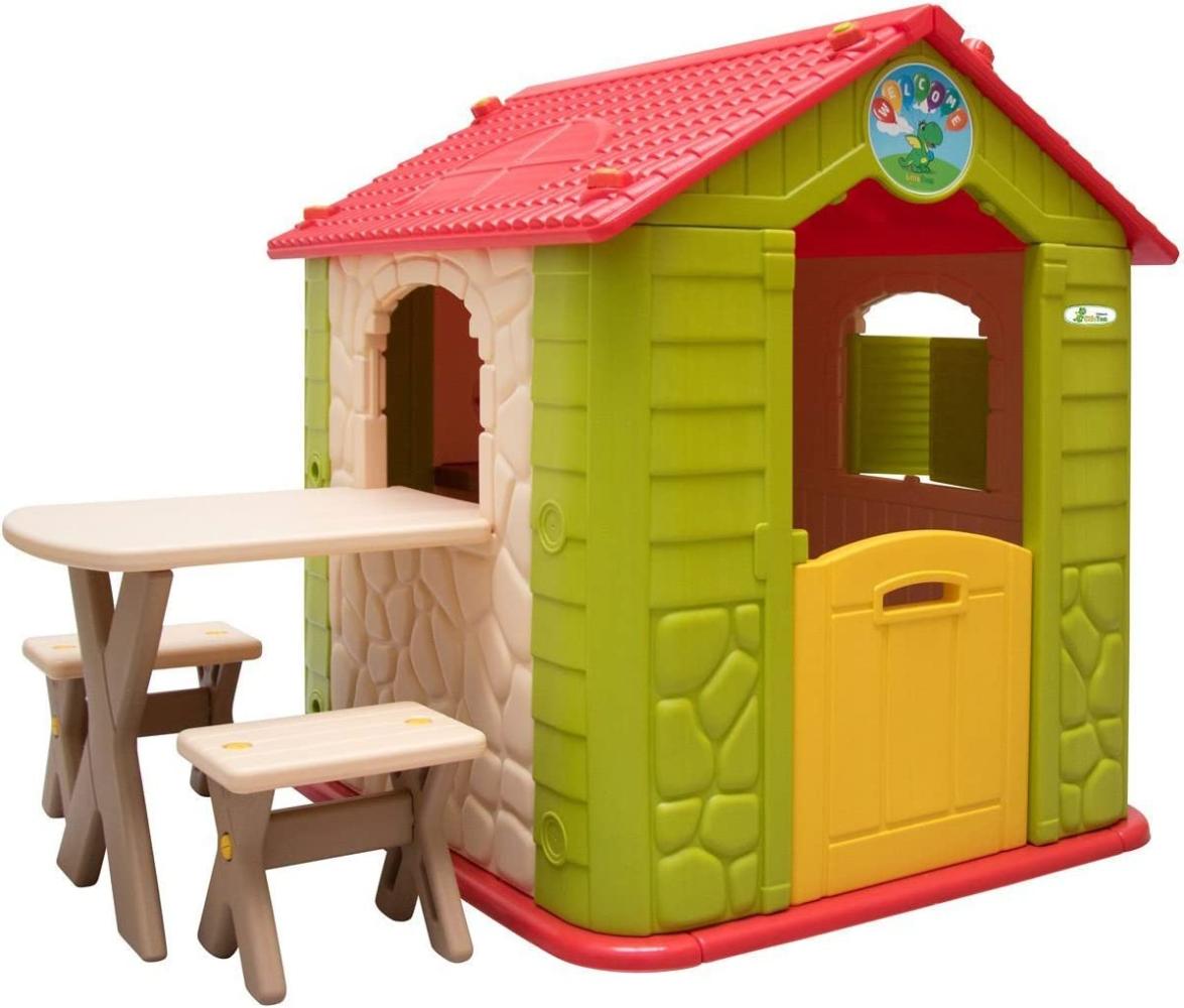 Kinder Spielhaus ab 1 - Garten Kinderhaus mit Tisch - Indoor Kinderspielhaus Bild 1