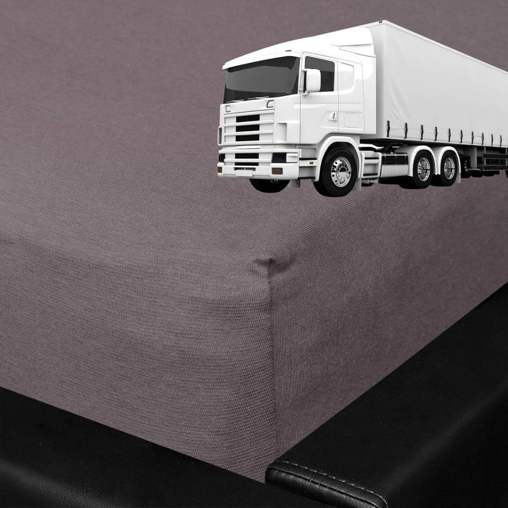BettwarenShop Spannbettlaken für LKW Truck Matratzen | 60x220 cm | graphit Bild 1