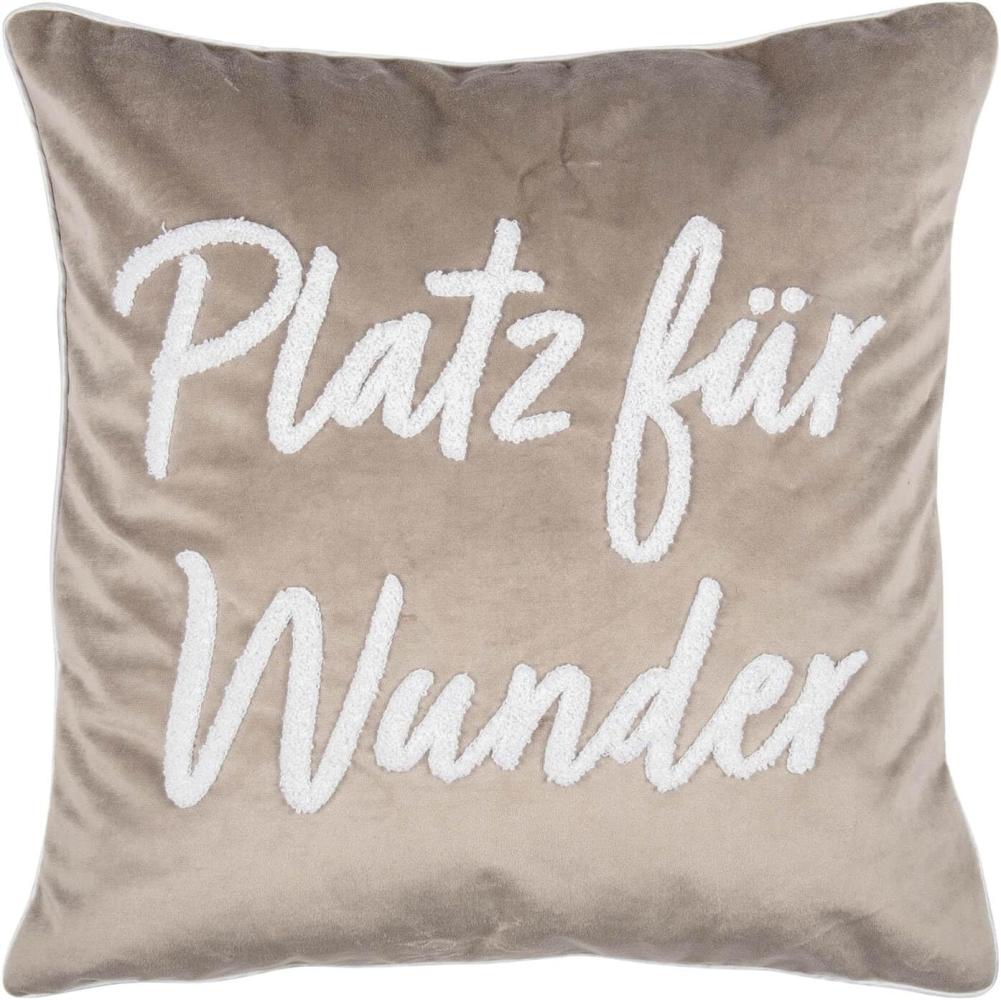 pad Kissenhülle Letters Platz für Wunder Taupe (45x45cm) 11588-C50-4545 Bild 1