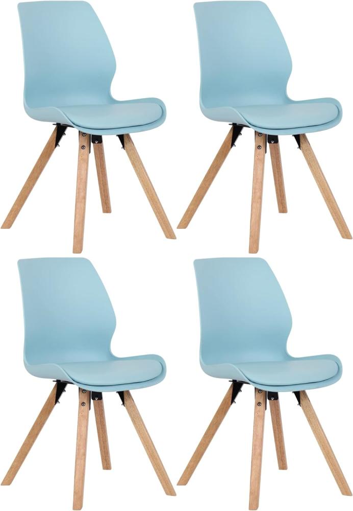 4er Set Stuhl Luna Kunststoff (Farbe: blau) Bild 1