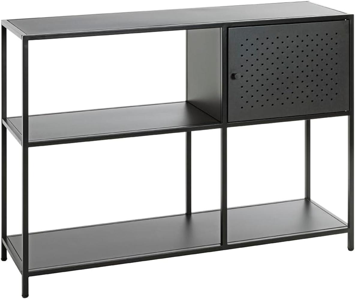 HAKU Möbel Regal, Metall, schwarz, B 100 x T 30 x H 75 cm Bild 1