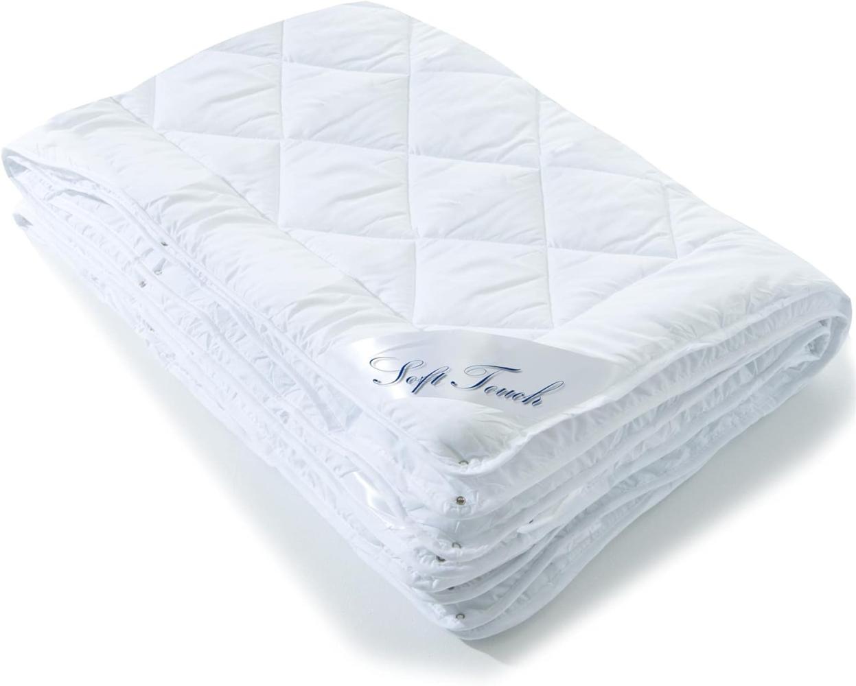 aqua-textil 4 Jahreszeiten Bettdecke 150x200cm Decken zusammengeknöpft Winter 900g Sommer 700g klimaregulierend Oeko-TEX Bild 1