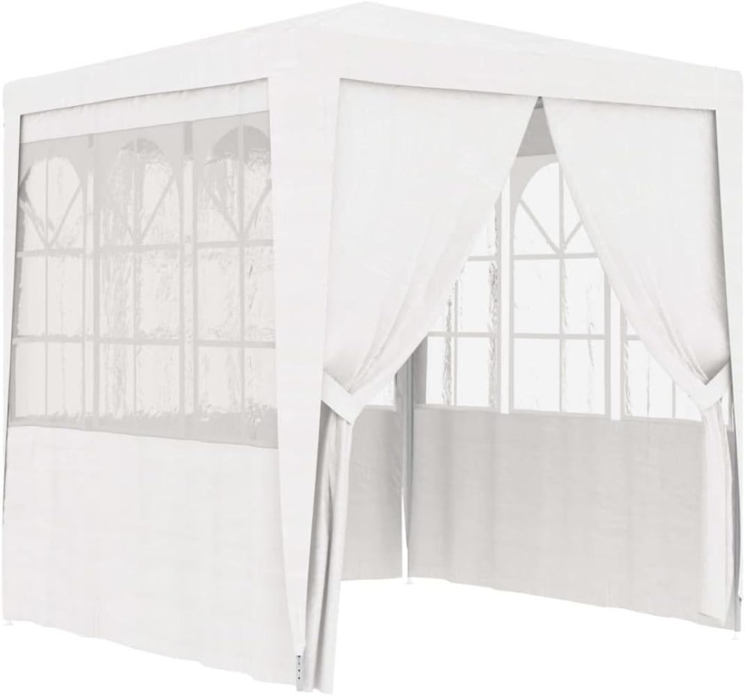 Profi-Partyzelt mit Seitenwänden 2×2m Weiß 90 g/m² Bild 1