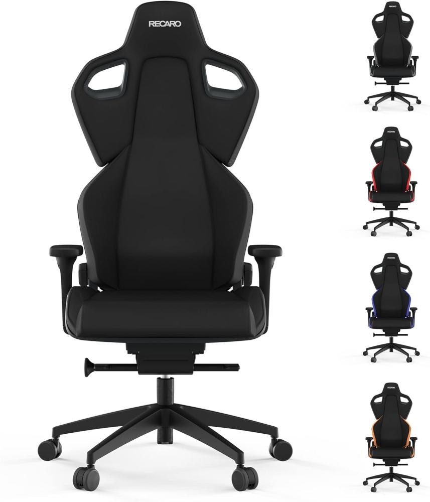 RECARO Exo Gaming Chair | Ergonomischer, atmungsaktiver Gaming-Stuhl mit Feinjustierung - Designed & Made in Germany - Pure Black Bild 1