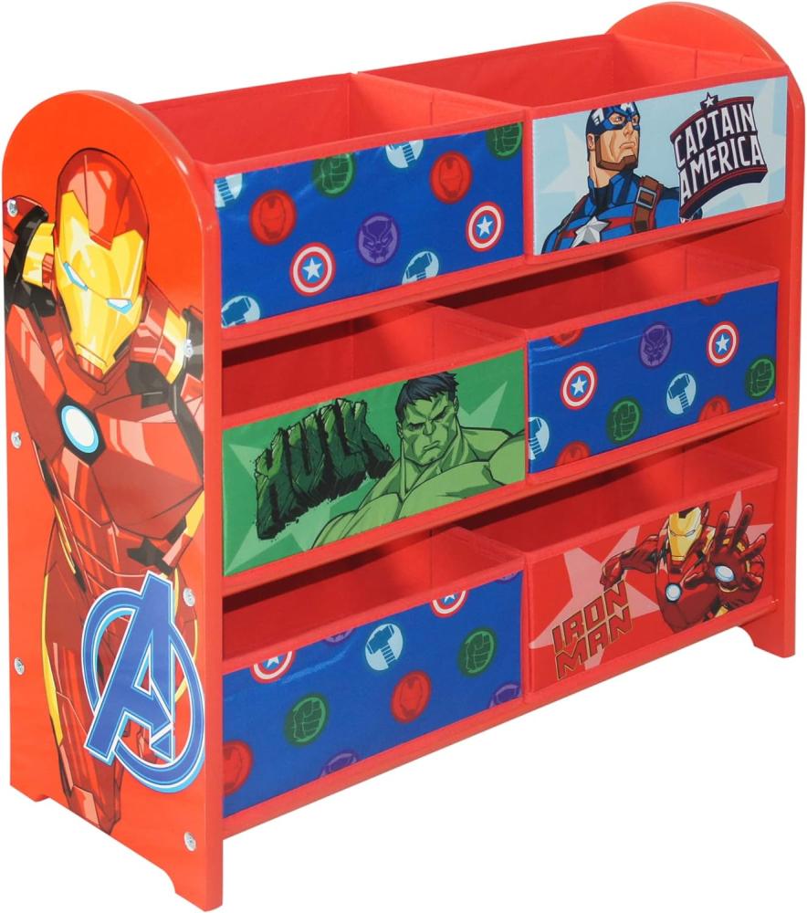 Disney Marvel Avengers Aufbewahrungseinheit mit 6 Aufbewahrungsboxen für Kinder, Mehrfarbig Bild 1