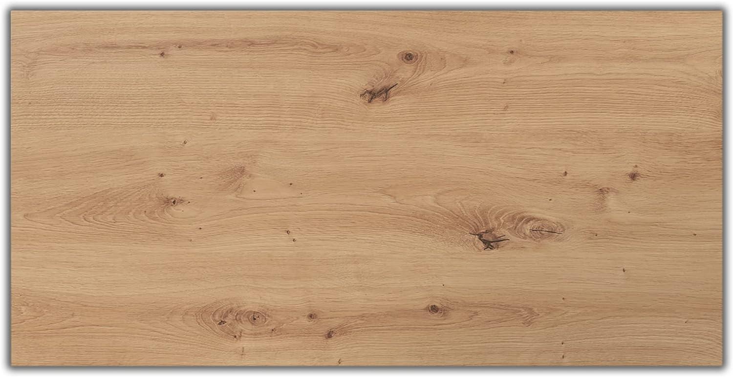 bümö® stabile Tischplatte 2,5 cm stark - DIY Schreibtischplatte aus Holz | Bürotischplatte belastbar mit 120 kg | Spanholzplatte, Platte für Büro, Tisch & mehr (Rechteck: 200 x 100 cm, Asteiche) Bild 1