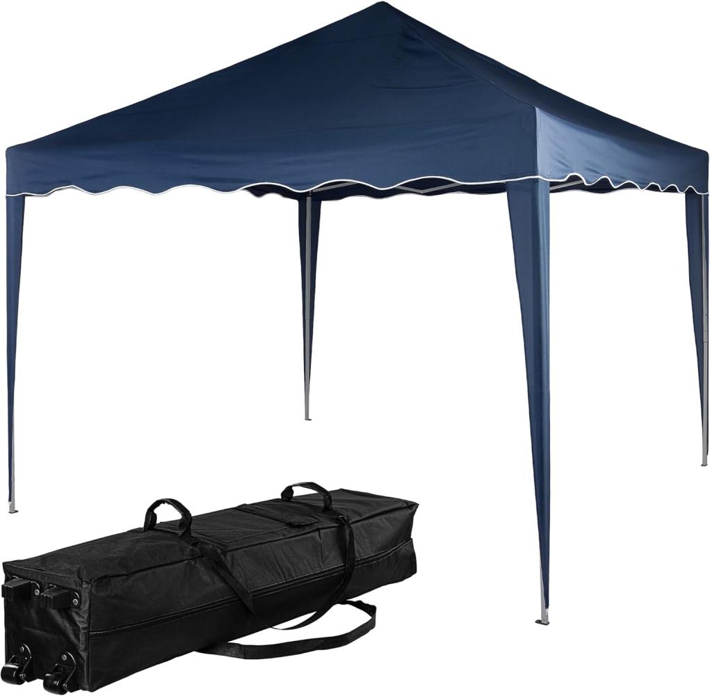 INSTENT® Pavillon "BASIC" 3x3,Trolley, Stahl, blau Bild 1