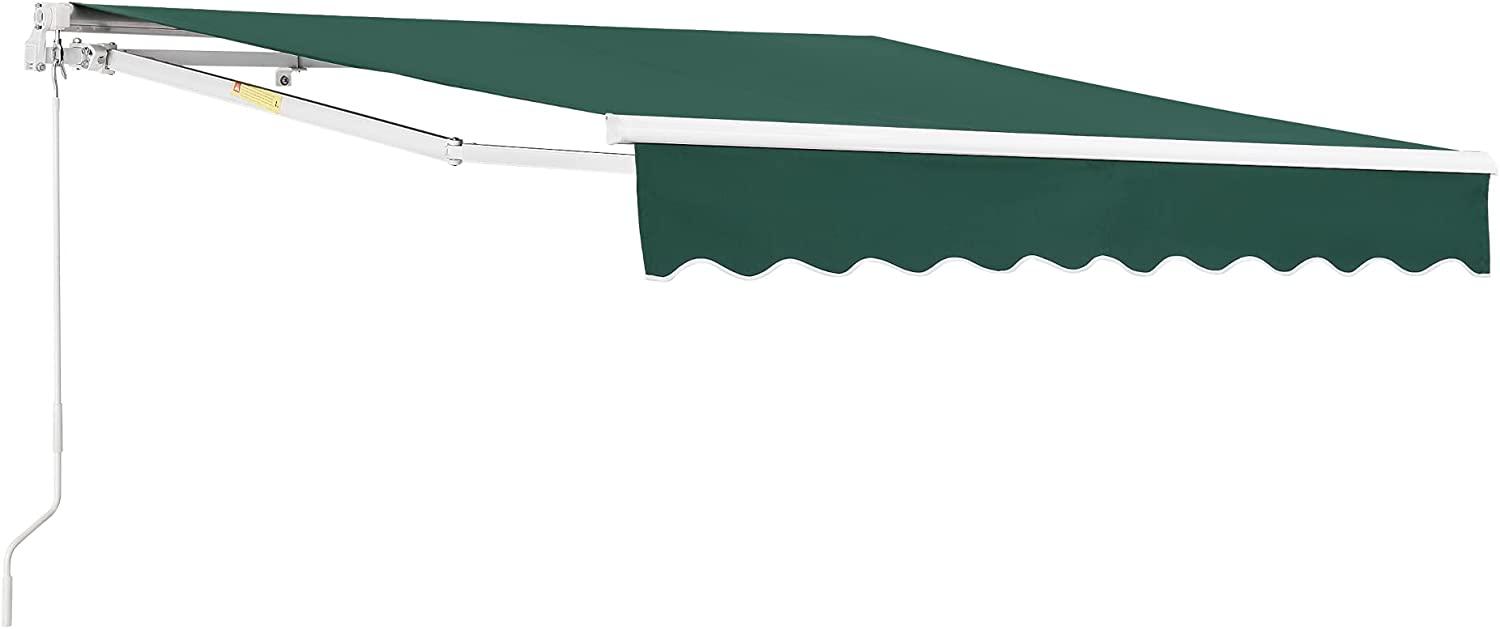 Gelenkarmmarkise Bitonto 250x200cm mit Handkurbel Dunkelgrün [en. casa] Bild 1