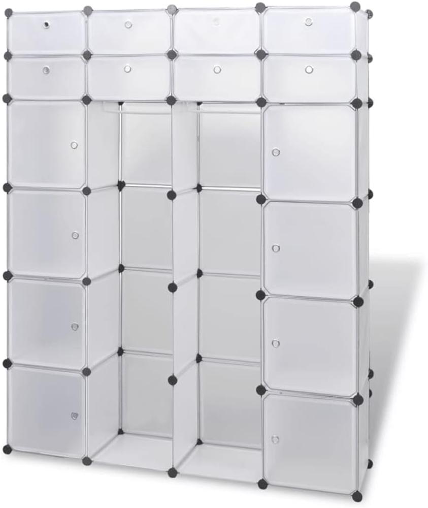 vidaXL Modularer Schrank mit 18 Fächern weiß 37 x 146 x 180,5 cm Bild 1