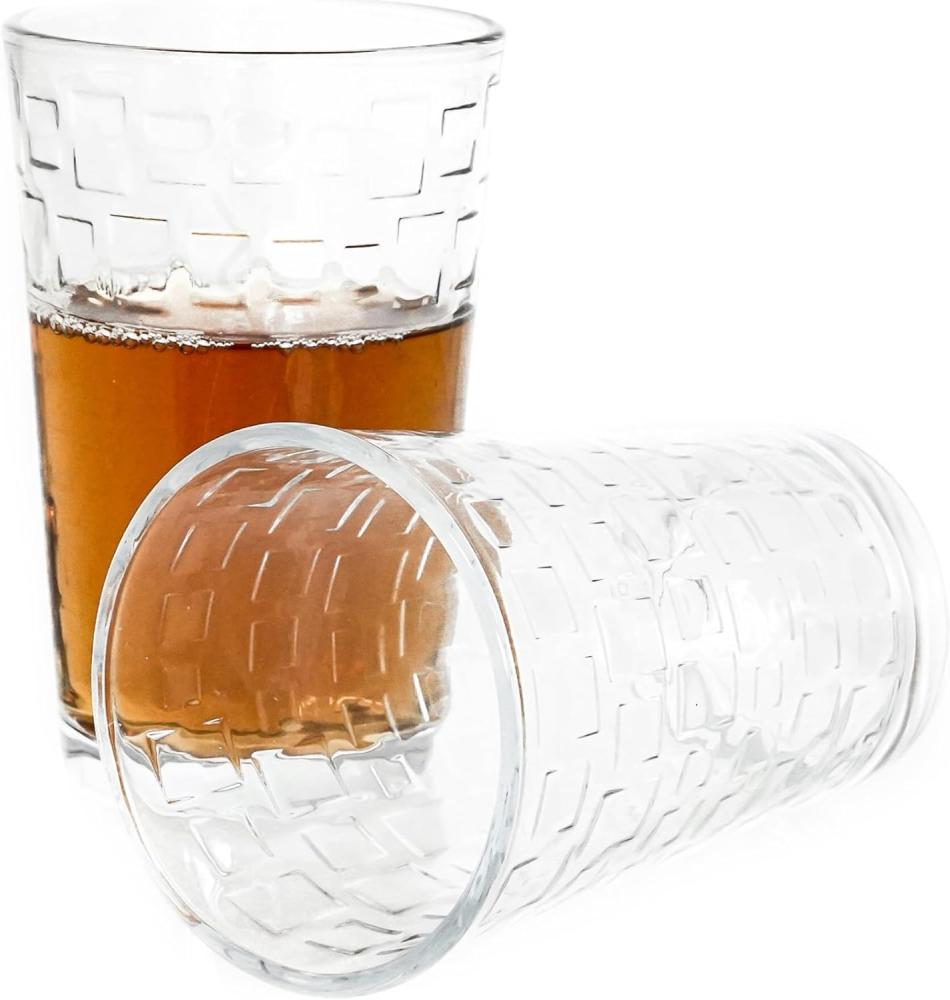 Almina 6er Set Teegläser Trinkglas Saftglas Wassergläser-Set aus Glas transparent Bild 1