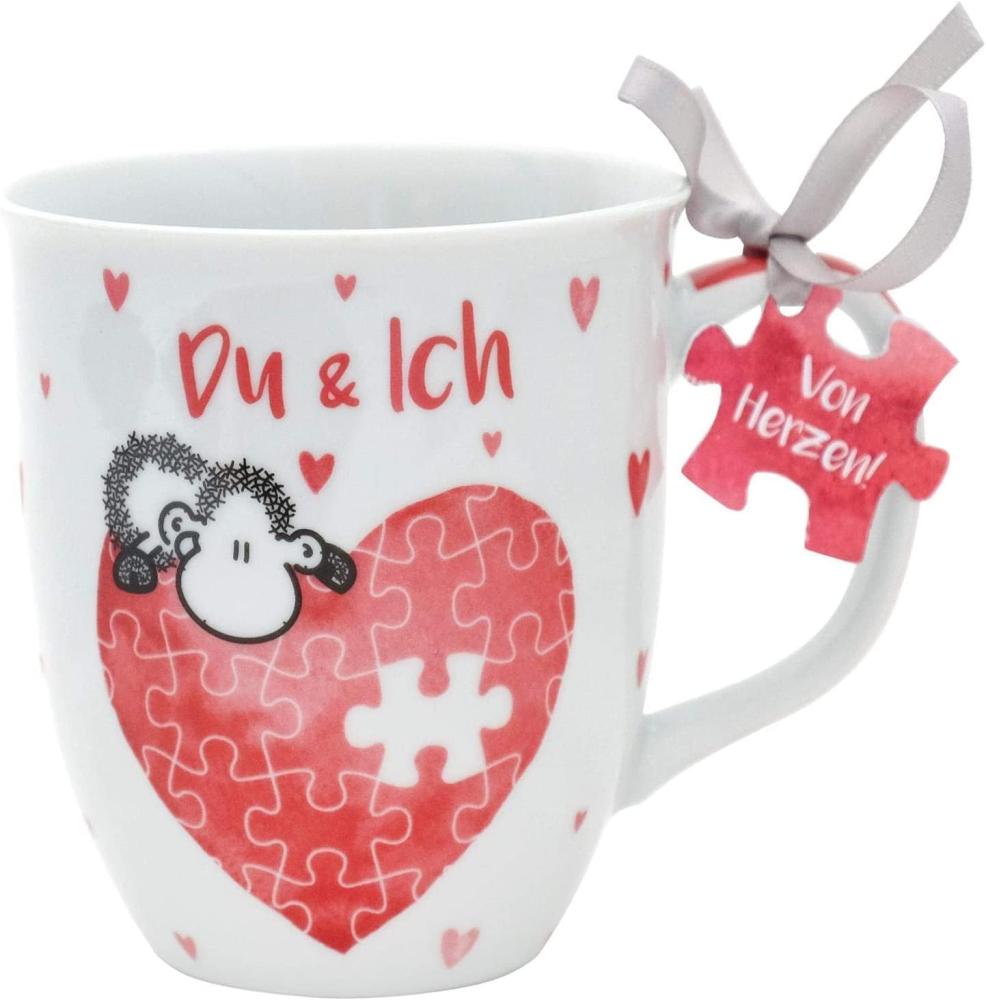 Sheepworld Tasse „Du & Ich“ | Tasse für Kaffee und Tee. Tasse mit Spruch, perfekt als Geschenkidee zum Valentinstag | Porzellan Kaffeetasse | Herztasse | 45321 Bild 1
