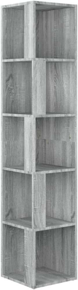 Eckregal Grau Sonoma 33x33x164,5 cm Holzwerkstoff Bild 1