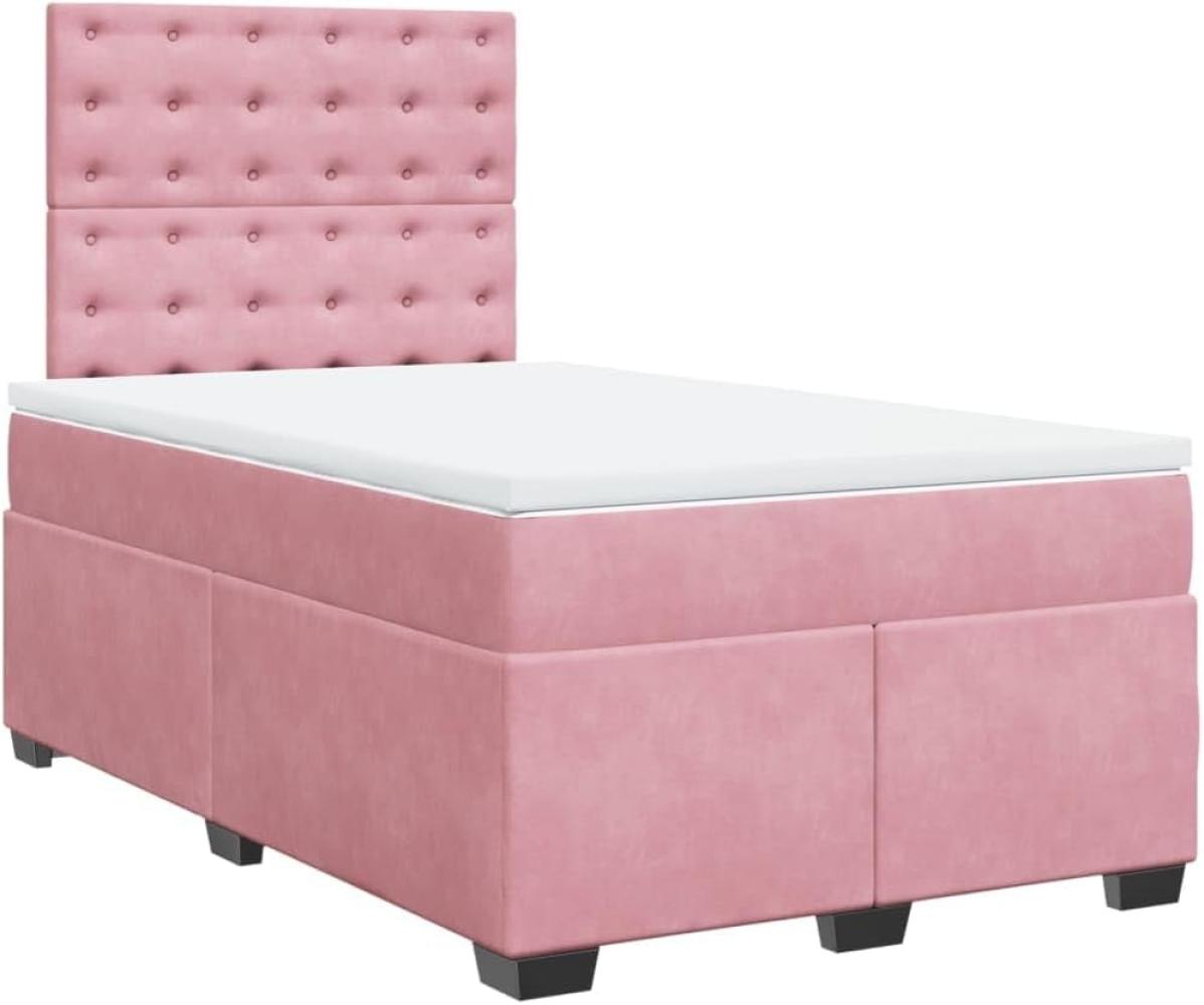 Boxspringbett mit Matratze Rosa 120x200 cm Samt 3293199 Bild 1