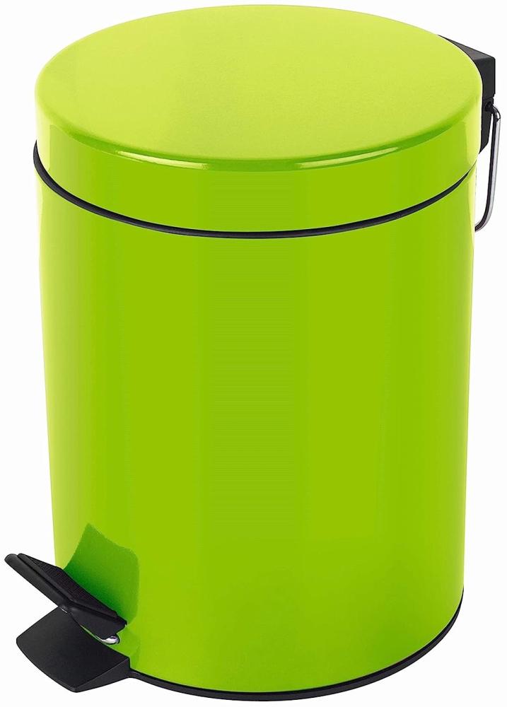 Spirella Kosmetikeimer "Sydney Grün" Mülleimer Treteimer Abfalleimer - 5 Liter – mit herausnehmbaren Inneneimer Bild 1