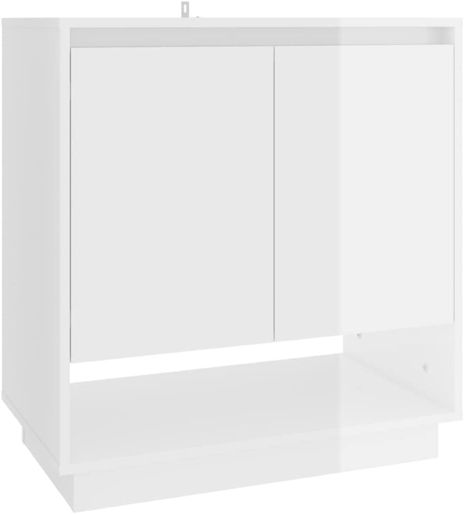 Sideboard Hochglanz-Weiß 70x41x75 cm Holzwerkstoff [809545] Bild 1