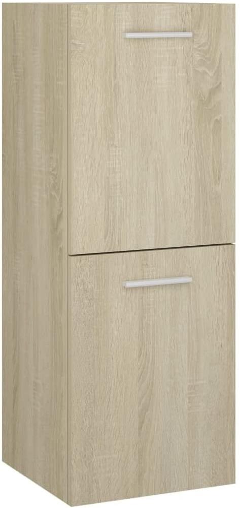 Badezimmerschrank Sonoma-Eiche 30x30x80 cm Holzwerkstoff Bild 1