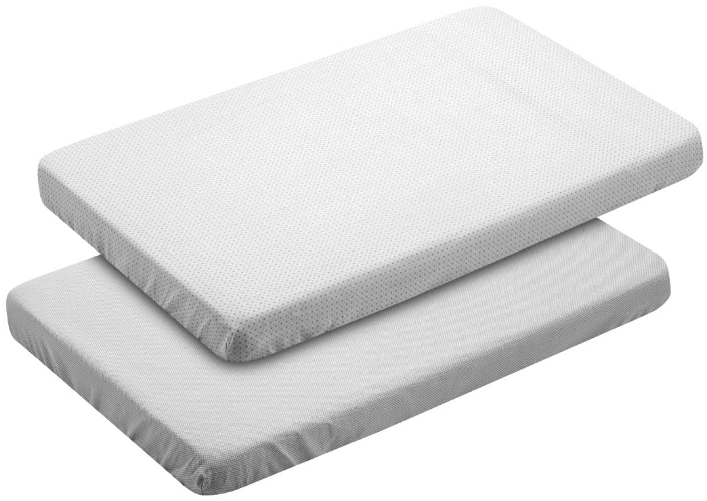 Cambrass - 2 Fitted Sheet-Small Bed 50x82x10 Cm Essentia Grey Bild 1
