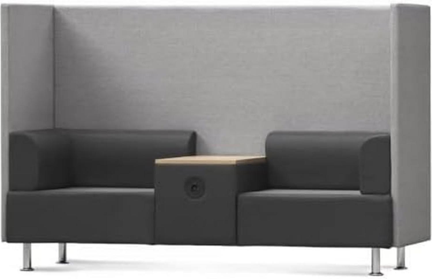 Rocada Sitzsofa Be Soft Doppelsitz + Tisch grau Bild 1