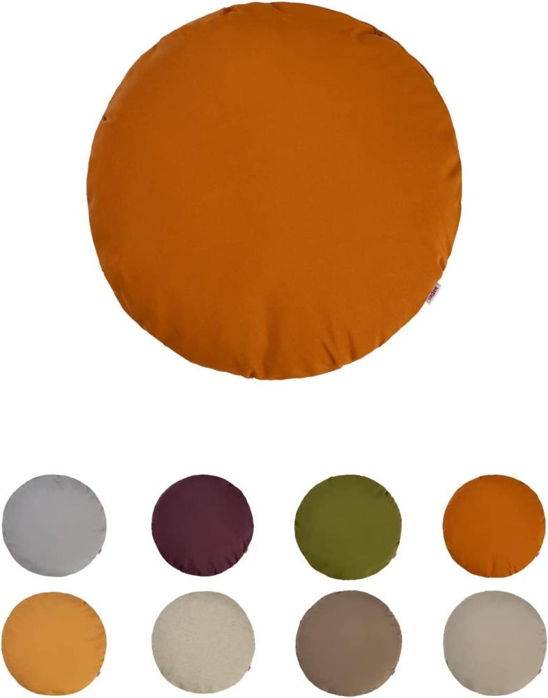 Kissenhülle rund ca. 40 cm Ø sanddorn-orange beties "Wunschton" Bild 1