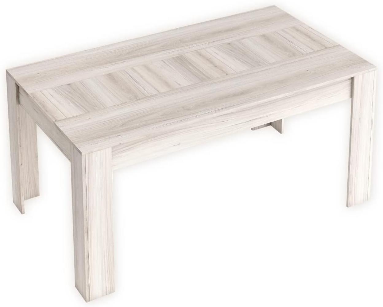 Skraut Home - Kai Ausziehbarer Tisch bis 200 cm - 76 x 140 x 90 cm - Für jeden Anlass - Grau - Ideal in Esszimmer oder Küche - Moderner Stil - Graues Holz Bild 1