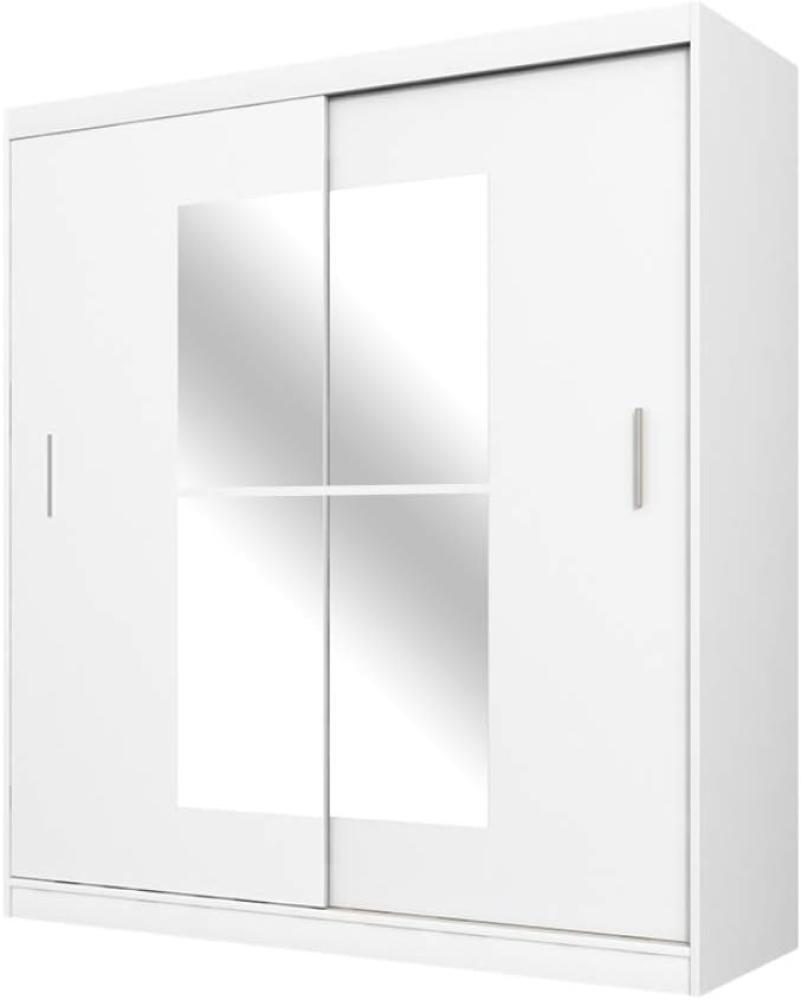 Selsey VANIVA – Schwebetürenschrank/Kleiderschrank 2-türig in Weiß mit Spiegel 180 cm Bild 1