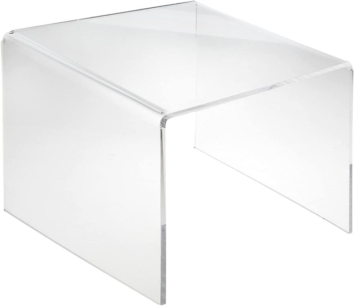 EH Design Acrylglas Beistelltisch I Couchtisch PLEXIGLAS® Mini Nachttisch Mini Tisch (40cm (Breite) x 30cm (Tiefe) x 34cm (Höhe), Material stärke 8mm, transparent) Bild 1