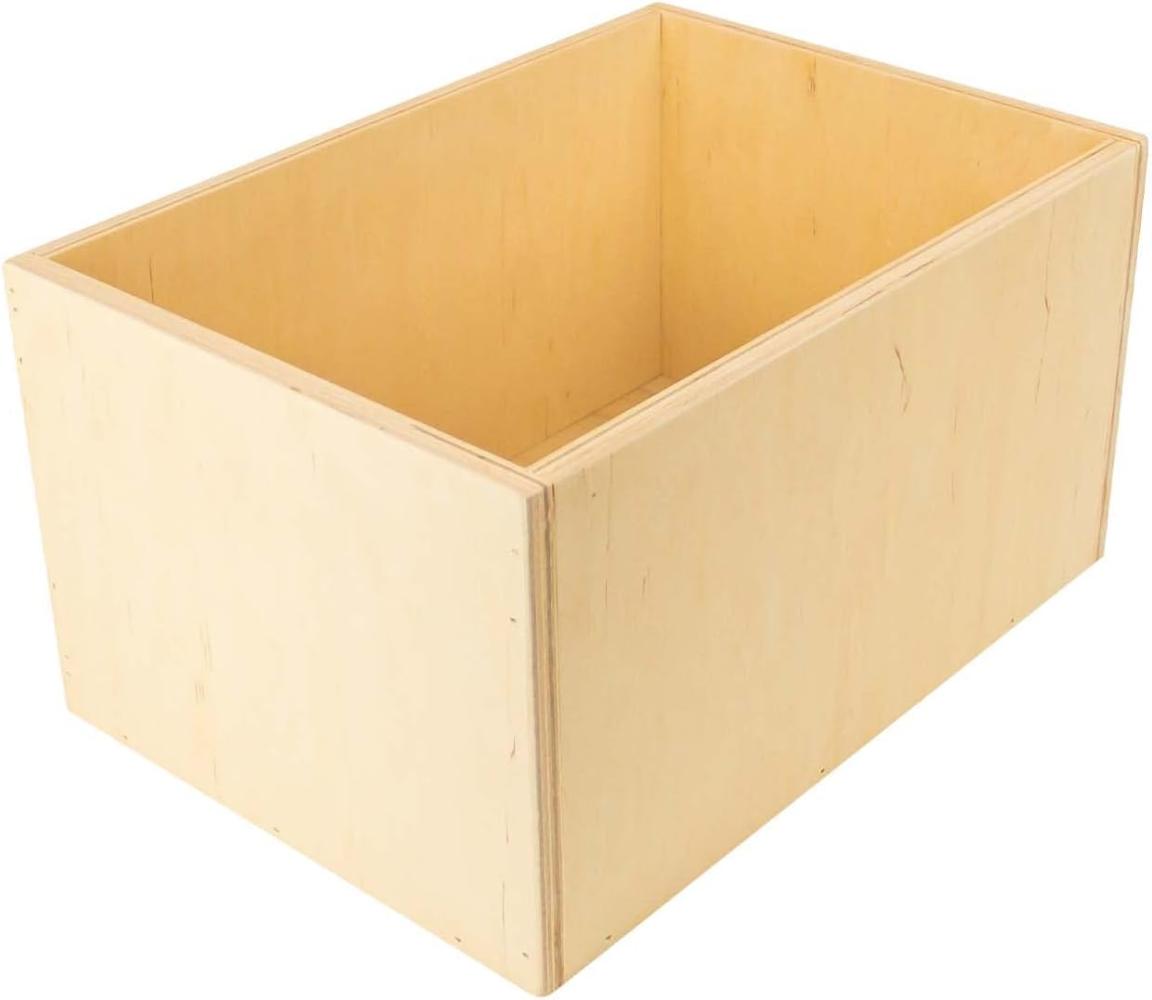 Aufbewahrungsbox - 100% Birke multiplex Massiv Holz, variable Schubladen - handgefertigt in Deutschland Aufbewahrungsbox 39 x 21 x 29 cm Bild 1