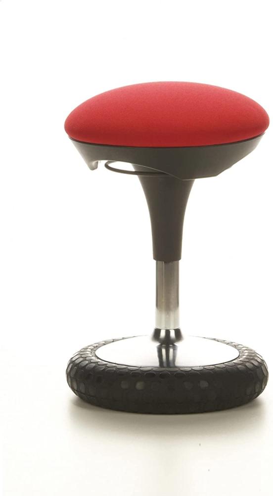 Topstar SI69G21 Sitness 20, ergonomischer Sitzhocker, Arbeitshocker, BürohockermitSchwingeffekt,Sitzhöhenverstellung,Bezugrot Bild 1