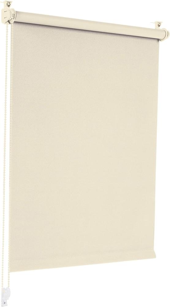 Verdunkelungsrollo Klemmfix ohne Bohren 110cm x 130cm Creme Verdunklungsrollo Fensterrollo Rollo Seitenzugrollo Klemmrollo für Fenster & Tür Bild 1