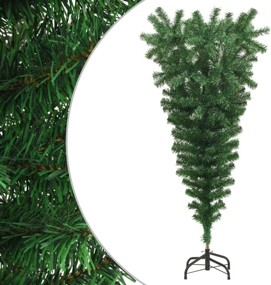 Künstlicher Weihnachtsbaum mit Ständer Umgekehrt Grün 120 cm Bild 1