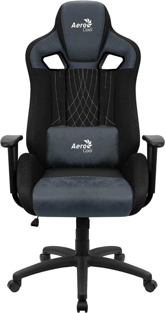Aerocool EARL, Gaming-Stuhl, AeroSuede atmungsaktiv, verstellbare Rückenlehne, blau Bild 1