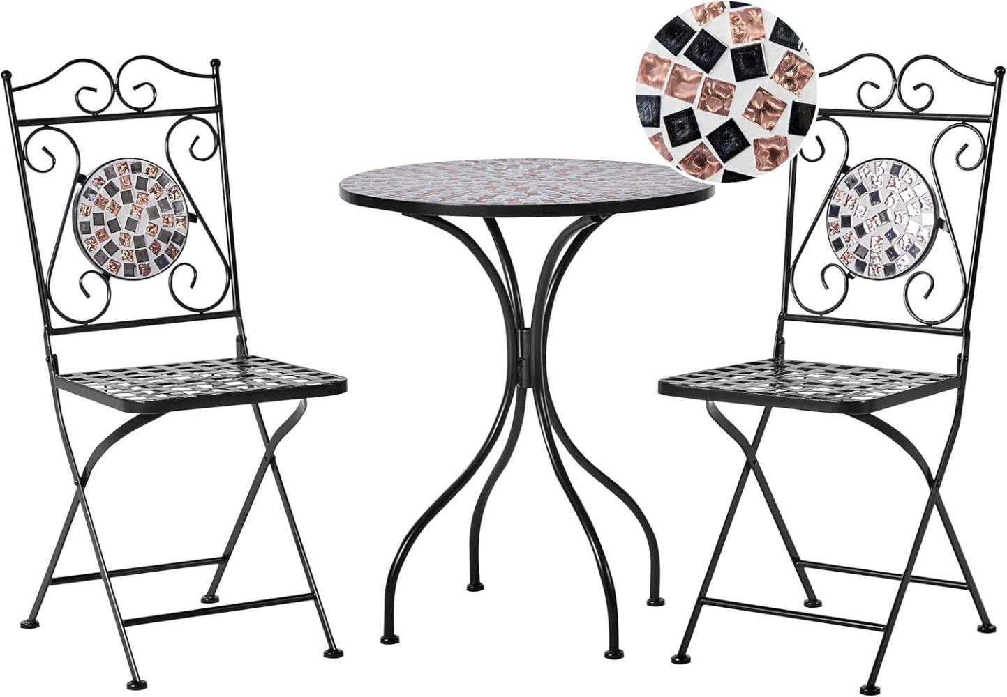 Bistro Set Schwarz CARPINO Bild 1