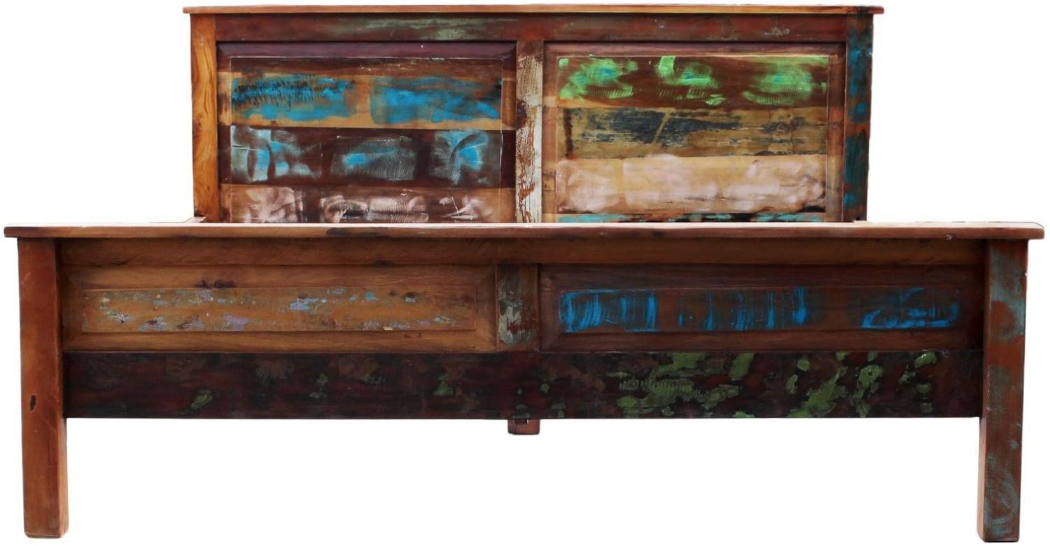 SIT Bett 'RIVERBOAT'-14 190x220x100cm bunt Altholz mit starken Gebrauchsspuren, lackiert Bild 1